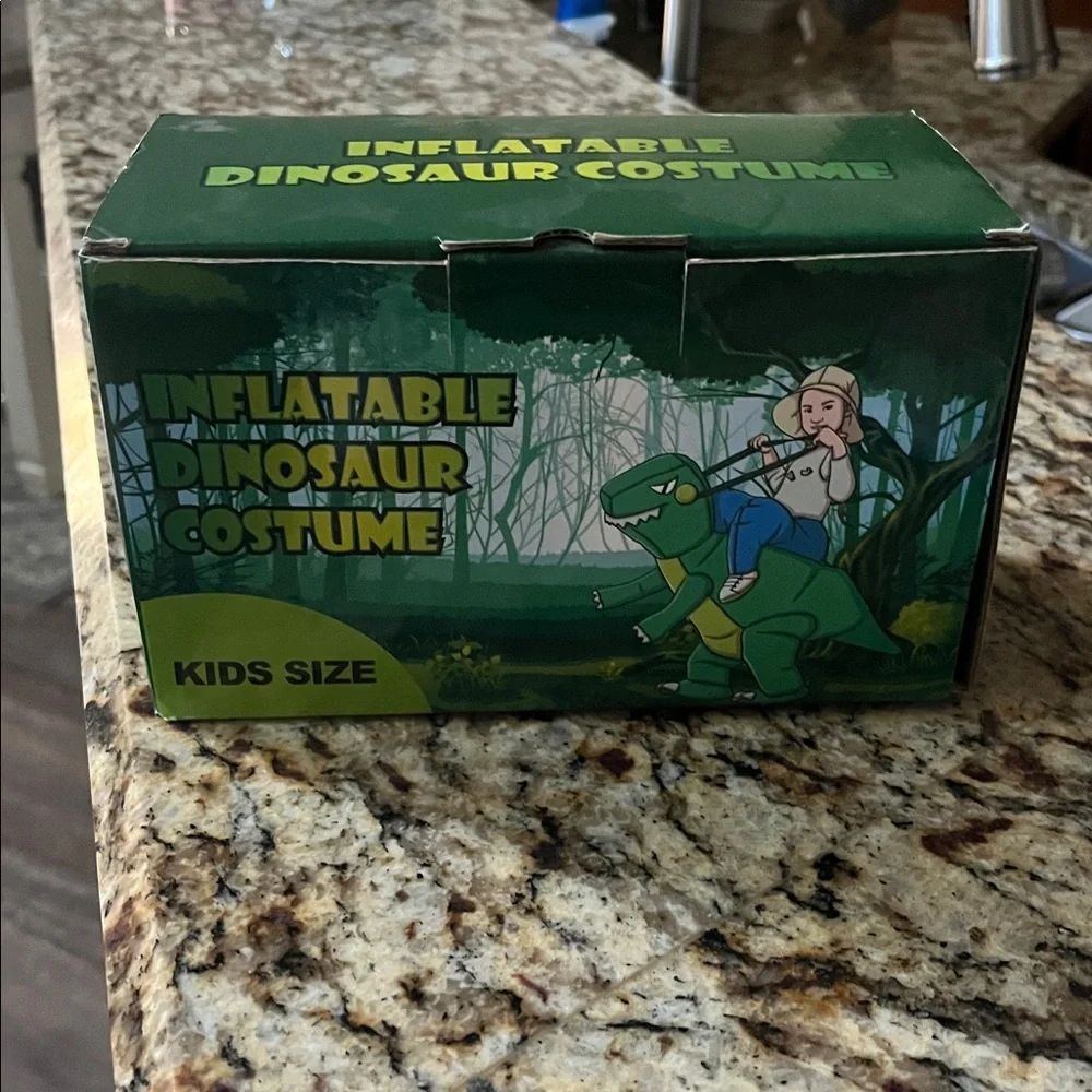 EUC! Inflatable Green Dinosaur Costume for Kids One Size fits most - Picture 3 of 4